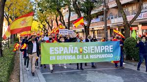 El partido de santiago abascal es el que lo tiene más fácil, porque se dirige a un público muy concreto. A Thousand Of Guadalajarenos Take To The Streets Summoned By Vox To Celebrate The Hispanic Day The Spain Journal
