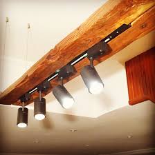 Rayli Spot Ve Eskitme Agactan Olusan Aydinlatma Aging Wood Ceiling Lights Lighting