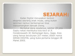 Hingga akhir tahun silam, kedai digital telah memiliki delapan gerai di yogyakarta. Ppt Ukm Kewirausahaan Kedai Digital Powerpoint Presentation Free Download Id 5149138