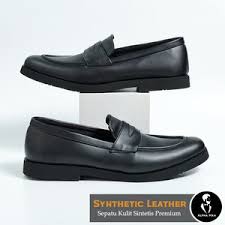 Malvin Black Alpha X Jack Sepatu Pantofel Loafer Pria Formal Kulit