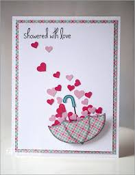 Showered With Love Umbrella Cards Valentines Cards Cards Handmade