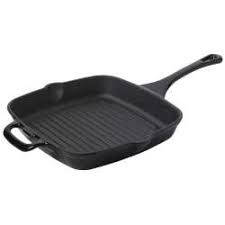 Procook Cast Iron Square Griddle 26cm Black Icon Griddles Induction Cookware Cast Iron
