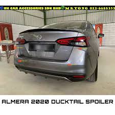 The nissan almera is an automobile nameplate used by the japanese manufacturer nissan from 1995 onwards. Nissan Almera 2020 2021 Ducktail 68 Lip Lips Spoiler With Paint Glossy Black Come With 3m Double Tape Shopee Malaysia