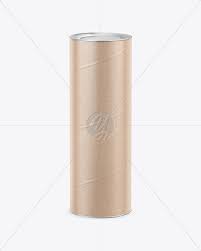 Download Kraft Paper Tube Mockup In Tube Mockups On Yellow Images Object Mockups PSD Mockup Templates
