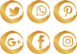 View Full Size Gold Social Media Icons Png Social Media Icons Gold Png Clipart And Download Transparent Clipart F Social Media Icons Snapchat Icon Media Icon