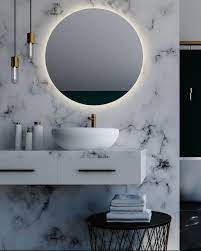 badkamerspiegel rond martens design rotondo met verlichting en verwarming alle maten badkamerspiegel spiegel badkamer badkamer verlichting