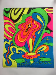 Original 1967 Dreaming Lotus Black Light Screen Print Poster Etsy Psychedelic Art Psychedelic Artwork Black Light Posters