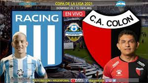 Colón de santa fe salió campeón por primera vez en su historia, al vencer en la final de la copa de la liga profesional de fútbol a racing club por 3 a 0, en el estadio san juan del bicentenario.los. Racing Club Vs Colon En Vivo Copa De La Liga Youtube