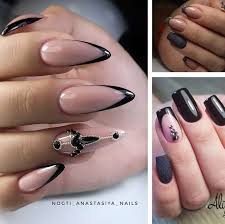 Unghii Cu Gel French Negre Nails Beauty