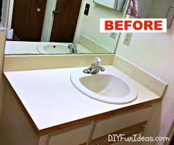 If you are looking for a cheap way to update your bathroom vanity, these diy vanity tops are a great option. Diy Concrete Counter Overlay Vanity Makeover