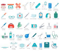 Design Elements Medical Products Template Consists Of Multiple Vector Library Objects Created In Conceptdraw Pro App I Medical Glove Pharmacy Book Hospital