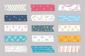 Download Hand Drawn Washi Tape Collection For Free En 2020 Vectores Gratis Washi Patrones
