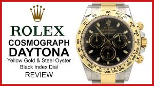 Hasta hoy, el ganador de esta. Rolex Daytona Two Tone Yellow Gold Steel Black Index Dial Oyster Review 116503 Youtube