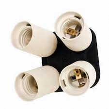 Fancierstudio 4 Socket Adapter 4 In 1 Adapter Holder E27 Bulb Lamp Light Socket Splitter For Photo Studio By Fancierstudio 6801 Chickadee Solutions