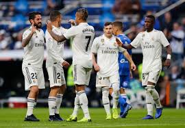 Isco Of Real Madrid Celebrates With Team Mates After Scoring Their Real Madrid Isco Madrid