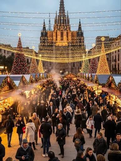 Fira de Santa Llúcia, Barcelona's oldest and most magical Christmas market!  ?? Located right in front of the Barcelona Cathedral, this festive  tradition has been lighting up the city since 1786. From