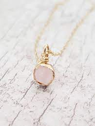 Rose Quartz Necklacegold Filled 14k Necklacegift For Etsy Raw Stone Necklace Rose Quartz Necklace Rose Quartz Jewelry