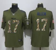Nike Bills 17 Josh Allen Army Green Salute To Service Limited Jersey Nfl Jerseys Buffalo Bills Jersey