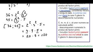 Este cel mai mare divizor comun, nu cel mai mic. 2 3 Lectia 1611 Clasa 6 Relatia Dintre Cmmmc Si Cmmdc Gasirea Lor Pt 2 Sau Mai Multe Numere By Prof Ioan Ursu