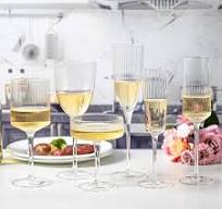 Wholesale Waterfall Optic Crystal Ribbed Wine Glass Set Goblet Flute  Champagne Glasses