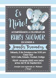 Invitacion De La Fiesta De Bienvenida Al Bebe De Elefant Baby Shower Invitations For Boys Elephant Baby Shower Invitations Elephant Baby Shower Invitations Boy