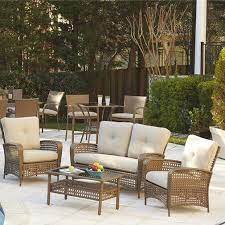 Edwards 4 Piece Rattan Sofa Seating Group With Cushions Reviews Birch Lane Outdoor Sofa Sets Wicker Patio Furniture Patio Furniture Sets
