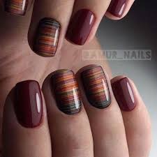 60 Gorgeous Short Nails Design With Dark Color For Fall And Winter Square Round Oval Nails Nail I Gel Nail Art Designs Fall Nail Art Designs Nail Designs