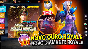 Free fire is the ultimate survival shooter game available on mobile. Exlcusivo Novo Ouro Royale Novo Diamante Royale Nova Arma Royale Da Awm Barba De Volta E Mais Youtube