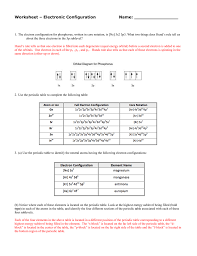 (c) either set of quantum numbers would express an electron in a 3d orbital 6. Worksheet The Rules For Electronic Configuration More Practice