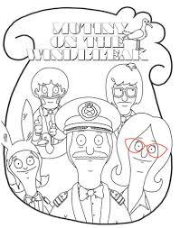 Printable Bobs Burgers Coloring Page Coloring Pages Cute Coloring Pages Coloring Pages For Grown Ups