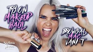 makeup haul try on mac vani t the