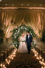 Glamorous Gold And White California Wedding On New Years Eve Modwedding Night Wedding Ceremony Indoor Wedding Ceremonies Starry Night Wedding