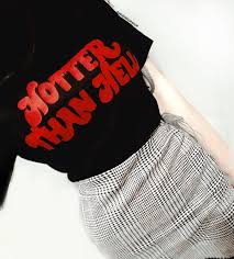 Buy 90s red skate magazine aesthetic poster by 90psych as a iphone case. Hotter Than Hell Tumblr Aesthetic Grunge 90s Red Alternative Retro Font T Shirt Sold By 404 Error On Storenvy