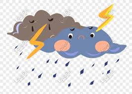 Hujan lebat akan terjadi jika syarat utama terpenuhi yaitu curah hujan 400 mm bulan atau 50 100 mm 24 jam atau 10 20 mm jam. Kartun Awan Lucu Guntur Cuaca Dan Kilat Png Grafik Gambar Unduh Gratis Lovepik