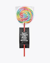 Download Swirl Lollipop With Stick Label Mockup In Packaging Mockups On Yellow Images Object Mockups