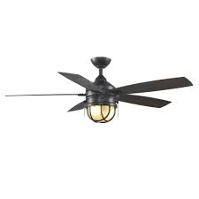 Which brand has the largest assortment of ceiling fan light kits at the home depot? Hampton Bay Seaport 52 In Indoor Outdoor White Ceiling Fan With Light Kit Al634 Wh The Home Depot Outdoor Ceiling Fans Ceiling Fan With Light Ceiling Fan