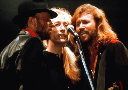 The Bee Gees (at the Mic), 1990 | San Francisco Art Exchange
