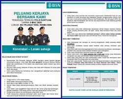 Sfsb services melaka sdn bhd. Temuduga Terbuka Polis Bantuan Bank Simpanan Nasional Bsn Jobcari Com Jawatan Kosong Terkini