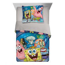 (182.88 cm x 218 cm); Spongebob Squarepants 2 Piece Comforter And Sham Set Kids Bedding Twin Full Walmart Com Walmart Com