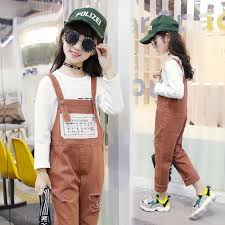 Baby Girl Jumpsuit 2018 New Fashion Korean Style Ripped Overalls Kids Clothes 4 6 7 8 9 10 11 12 13 Years Toddler Girl Clothing Buy At The Price Of 24 33 In Jumpsuits For Girls Girls Fashion Clothes Kids Winter Fashion Girl