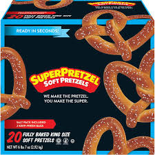 1 pretzel (4.5oz, 128g) calories. Superpretzel Soft Pretzels 5 Oz 20 Ct Costco
