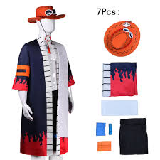 Portgas D. Ace One Piece Anime Manga Cosplay Halloween Costume XS-3XL | eBay