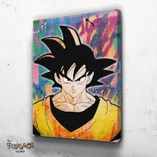 Tableau Goku Graffiti Canvas Deco Decoration Dragonball Dragonballz Goku Manga Dragon Ball Painting Anime Drawings For Beginners Cute Canvas Paintings