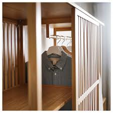 Nordkisa Open Wardrobe With Sliding Door Bamboo Width 47 1 4 Height 73 1 4 Find It Here Ikea Open Wardrobe Sliding Wardrobe Doors Scandinavian Furniture Design