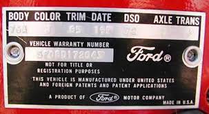 Classic Mustang Vin Door Decoder Build Sheets One Man And His Mustang