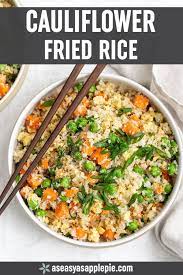 Cauliflower Fried Rice Recipe Cauliflower Fried Rice Recipes Fried Rice Fried Cauliflower