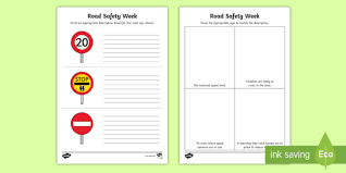 cfe second road safety week road signs worksheet