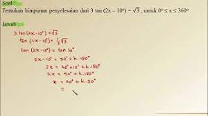 Tahukah kamu berdasarkan data yang quipper blog punya, topik soal tentang kinematika vektor adalah. Contoh Soal Dan Penyelesaian Persamaan Tangen 2 Youtube