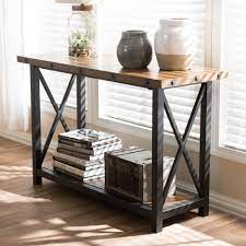 Browse our great prices & discounts on the best outdoor furniture. Baxton Studio Lykouros Industrial Black Metal And Distressed Wood Tables Overstock 12853635
