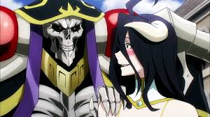 Ainz And Albedo Anime Overlord Ainz Ooal Gown Albedo Overlord Wallpaper Albedo Anime Japanese Novels
